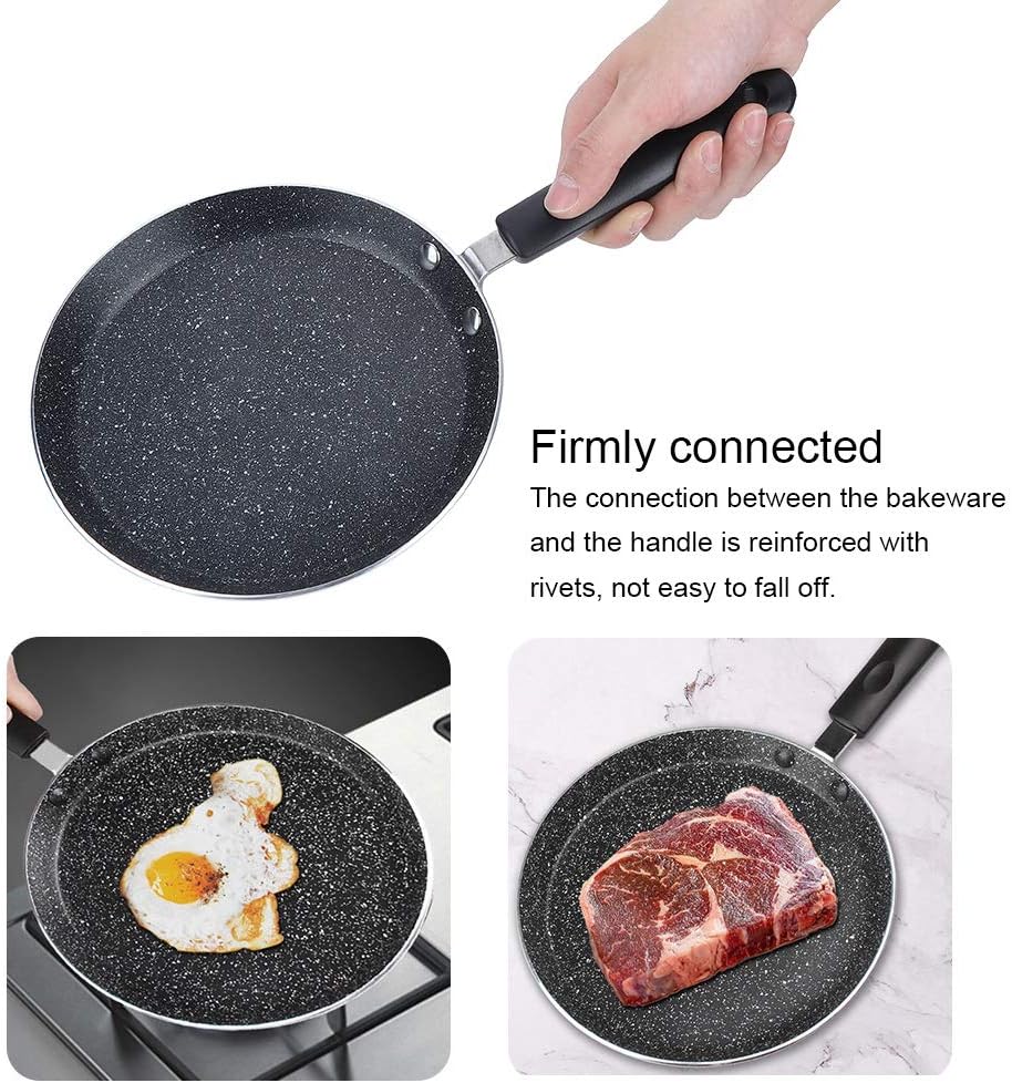 Kurpot Frying Pans, Non stick Frying Pan with Heat Proof Handle for Breakfast, Pancake, Egg, Pizza